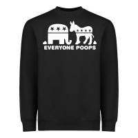 Black everyone poops Heavyweight Sweatshirt - artisFamous