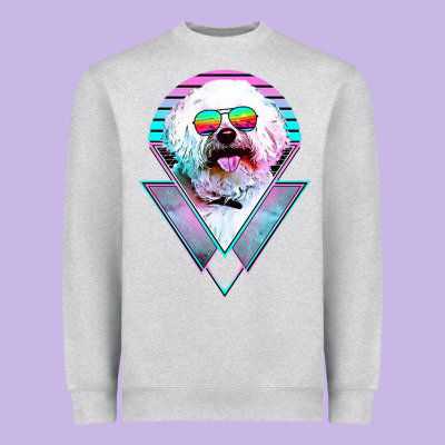 Bichons Frise Dog Vintage Heavyweight Sweatshirt Designed By Artisfamous