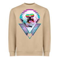 Mushroom bichons frise dog vintage Heavyweight Sweatshirt - artisFamous