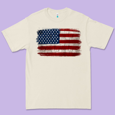 Distressed American Flag Premium Tee Designed By Jasminsmagicworld
