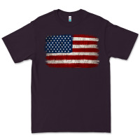 Plum Distressed American Flag Premium Tee - Jasminsmagicworld