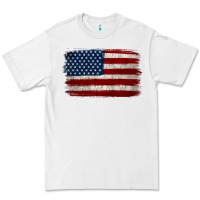 White Distressed American Flag Premium Tee - Jasminsmagicworld