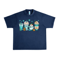 Navy winter coffee cups Urban Heavy Tee - OliviaCreatesArt