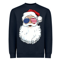 Navy santa claus  u.s.a sunglasses christmas in july santa Heavyweight Sweatshirt - artisFamous