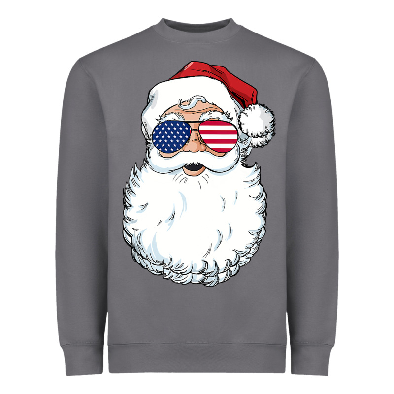Santa Claus  U.s.a Sunglasses Christmas In July Santa Heavyweight Sweatshirt by artisFamous | Teevron