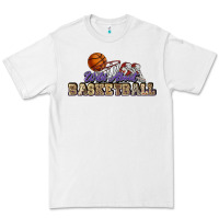 White Wild about Basketball Premium Tee - HowdyJamesFarm