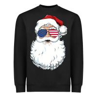 Black santa claus  u.s.a sunglasses christmas in july santa Heavyweight Sweatshirt - artisFamous