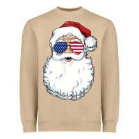 Mushroom santa claus  u.s.a sunglasses christmas in july santa Heavyweight Sweatshirt - artisFamous