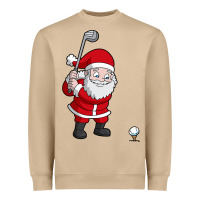 Mushroom santa claus golf christmas golfer golfing gift Heavyweight Sweatshirt - artisFamous