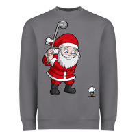 Storm santa claus golf christmas golfer golfing gift Heavyweight Sweatshirt - artisFamous