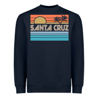 Navy santa c.r.u.z cali sunset 70s 80s surfer summer sun Heavyweight Sweatshirt - artisFamous