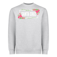 Heather Grey santa c.r.u.z cali  floral hibiscus flower Heavyweight Sweatshirt - artisFamous