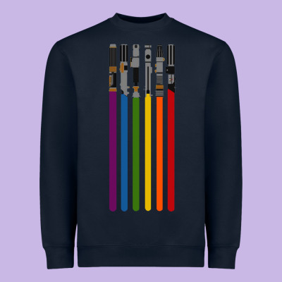 Rainbow Lightsaber Heavyweight Sweatshirt Designed By Artisfamous