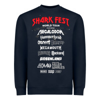 Navy shark fest Heavyweight Sweatshirt - artisFamous