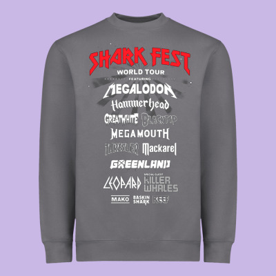 Shark Fest Heavyweight Sweatshirt Designed By Artisfamous
