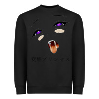 Black ahegao face girl Heavyweight Sweatshirt - artisFamous