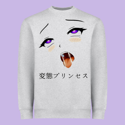 Ahegao Face Girl Heavyweight Sweatshirt Designed By Artisfamous