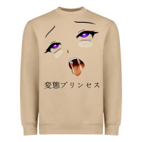 Mushroom ahegao face girl Heavyweight Sweatshirt - artisFamous