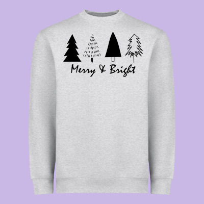 Merry And Bright Heavyweight Sweatshirt Designed By Artisfamous