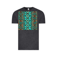 Vintage Black Aztec Turquoise Pattern Vintage Tee - CowCowDesign