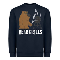 Navy Bear Grills Grylls Heavyweight Sweatshirt - artisFamous