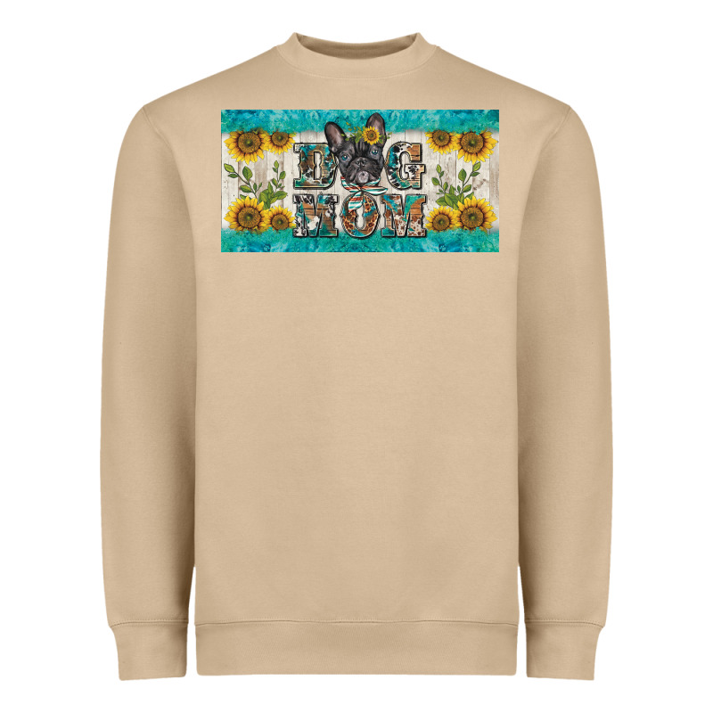 Dog Mom French  Bulldog License Plate Template Heavyweight Sweatshirt by BarkalooDesign | Teevron