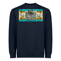 Navy dog mom french  bulldog license plate template Heavyweight Sweatshirt - BarkalooDesign