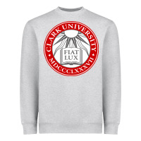 Heather Grey clark university Heavyweight Sweatshirt - artisFamous