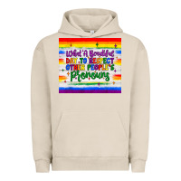 Pigment French Oak what a beautiful day to respect other people's pronouns  tumbler Urban Hoodie - JahusDesignShop