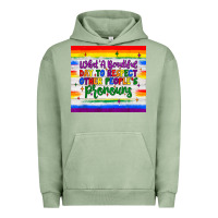 Pigment Oil Green what a beautiful day to respect other people's pronouns  tumbler Urban Hoodie - JahusDesignShop