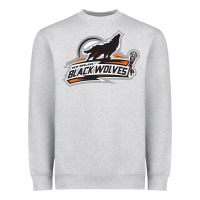 Heather Grey new england black wolves Heavyweight Sweatshirt - artisFamous