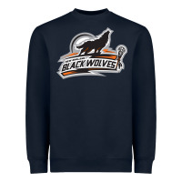 Navy new england black wolves Heavyweight Sweatshirt - artisFamous