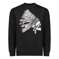Black american indian Heavyweight Sweatshirt - artisFamous