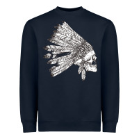 Navy american indian Heavyweight Sweatshirt - artisFamous