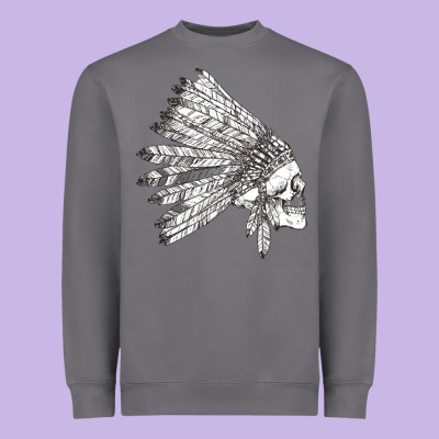 American Indian Heavyweight Sweatshirt Designed By Artisfamous