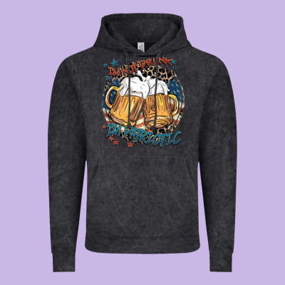 I'm Not Drunk I'm Patriotic Vintage Hoodie Designed By Fadigitalartstudio