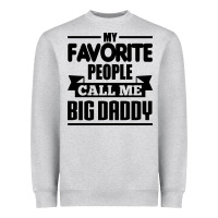 Heather Grey big daddy Heavyweight Sweatshirt - artisFamous