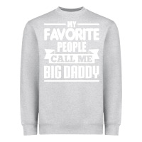 Heather Grey big daddy Heavyweight Sweatshirt - artisFamous