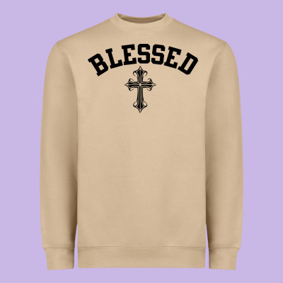 Blessed Christian Christianity Heavyweight Sweatshirt Designed By Artisfamous