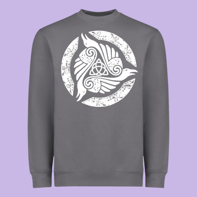 Celtic Trinity Knot Crow Spiritual Mandala Heavyweight Sweatshirt Designed By Artisfamous