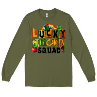 Army Green lucky teacher squad Long Sleeve Tee - FaDigitalArtStudio