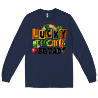 Navy lucky teacher squad Long Sleeve Tee - FaDigitalArtStudio