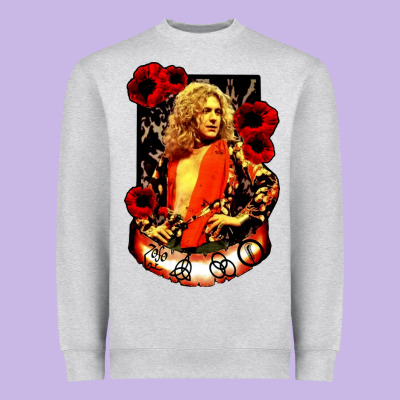 Vintage Image Robert Plant Heavyweight Sweatshirt Designed By Artisfamous