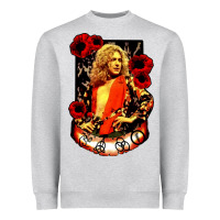 Heather Grey vintage image robert plant Heavyweight Sweatshirt - artisFamous