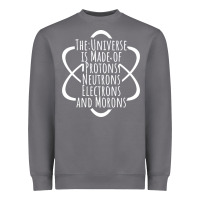 Storm funny science geek universe is made of morons white Heavyweight Sweatshirt - artisFamous