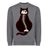 Storm Cat with Fish Bone Heavyweight Sweatshirt - artisFamous