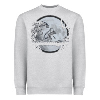 Heather Grey alien mata Heavyweight Sweatshirt - artisFamous