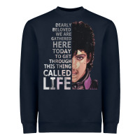 Navy dearly beloved we are gathered here Heavyweight Sweatshirt - artisFamous