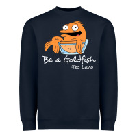 Navy be a goldfish ted losso Heavyweight Sweatshirt - artisFamous