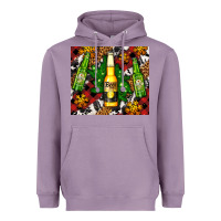 Lavender beer bottles with golden snow Heavyweight Hoodie - AdoDesignShop